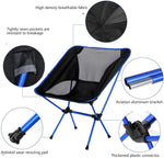Folding Camping Chair Ergonomic Back Support Lightweight & Portable