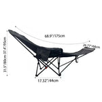 Folding Camping Chair Footrest Steel Frame & Oxford Fabric