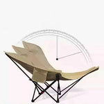 Folding Camping Chair Footrest Steel Frame & Oxford Fabric