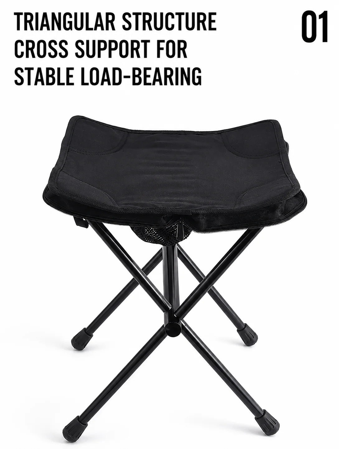 Folding Camping Stool Lightweight Aluminum Compact Design