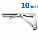Folding Shelf Brackets Stainless Steel Set of 2