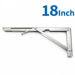 Folding Shelf Brackets Stainless Steel Set of 2