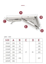 Folding Shelf Brackets Stainless Steel Set of 2