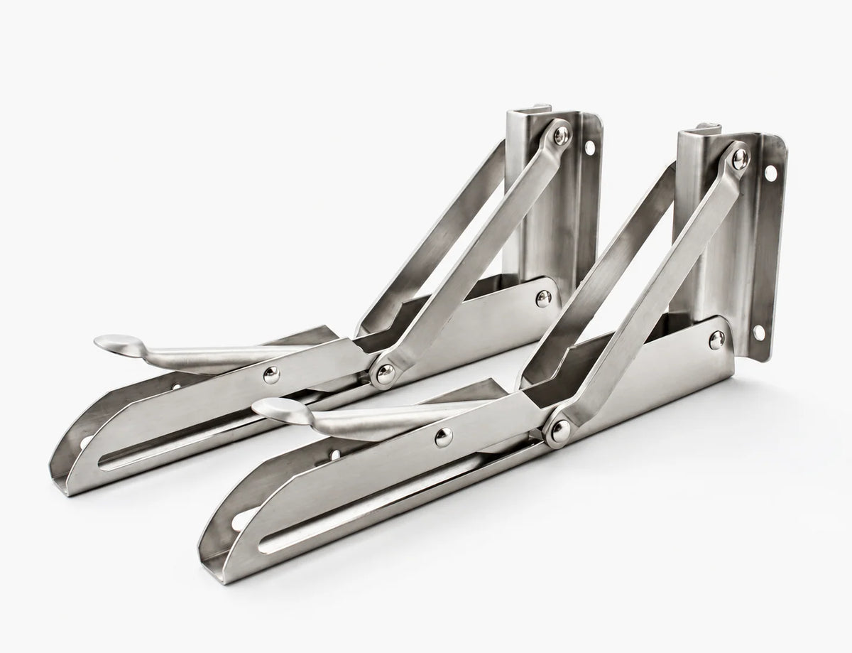 Folding Shelf Brackets Stainless Steel Set of 2