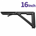 Folding Shelf Brackets Stainless Steel Set of 2