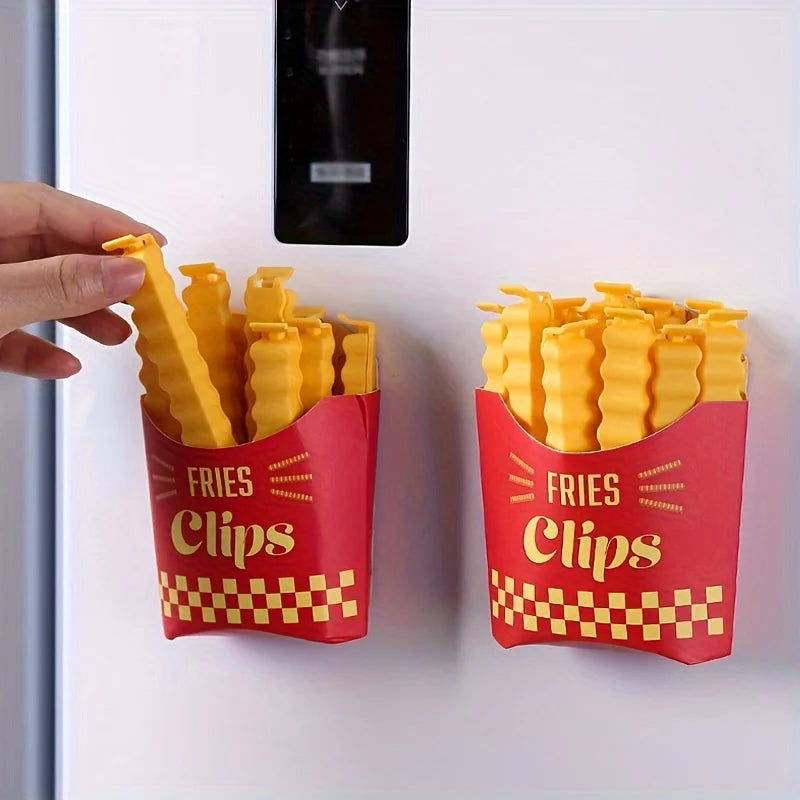Food Bag Clips Reusable With Magnetic Holder