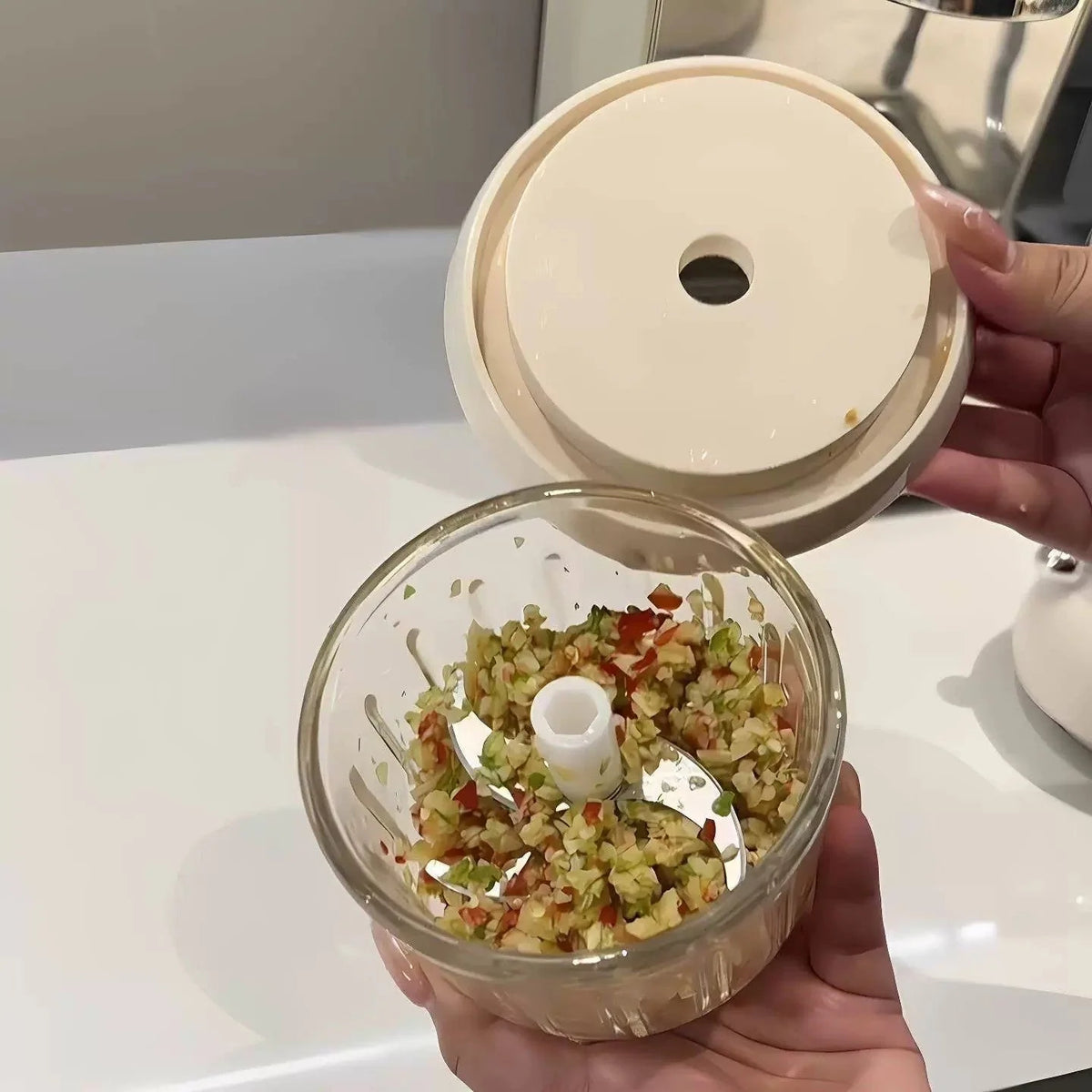 Food Chopper Cordless One-Touch Compact Design
