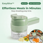 Food Chopper Stainless Steel Blades USB-C Rechargeable Compact Design