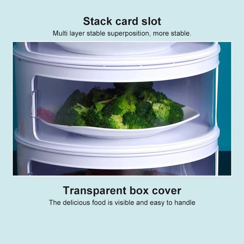 Food Cover Stackable Multi-Layer Sliding Doors
