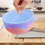 Food Covers Stretch-Fit Reusable Silicone Set of 6