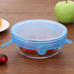 Food Covers Stretch-Fit Reusable Silicone Set of 6