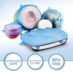 Food Covers Stretch-Fit Reusable Silicone Set of 6