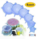 Food Covers Stretch-Fit Reusable Silicone Set of 6