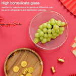 Food Storage Bowl Borosilicate Glass Acacia Wood Lid