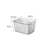 Food Storage Container Built-In Strainer Adjustable Compartments BPA-Free