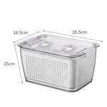 Food Storage Container Built-In Strainer Adjustable Compartments BPA-Free