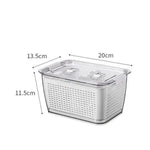 Food Storage Container Built-In Strainer Adjustable Compartments BPA-Free