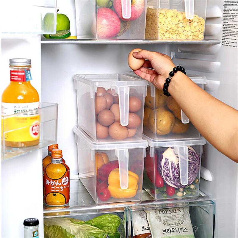 Food Storage Container Clear BPA-Free With Lid and Handle