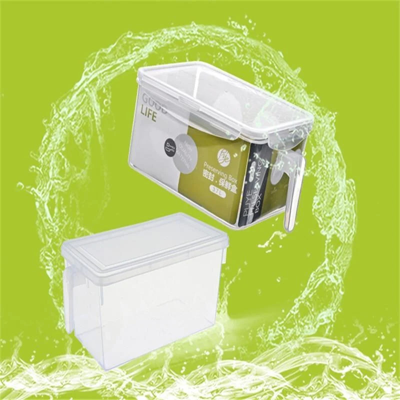 Food Storage Container Clear BPA-Free With Lid and Handle