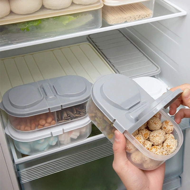 Food Storage Container Double Compartment Sealed Design PP Construction