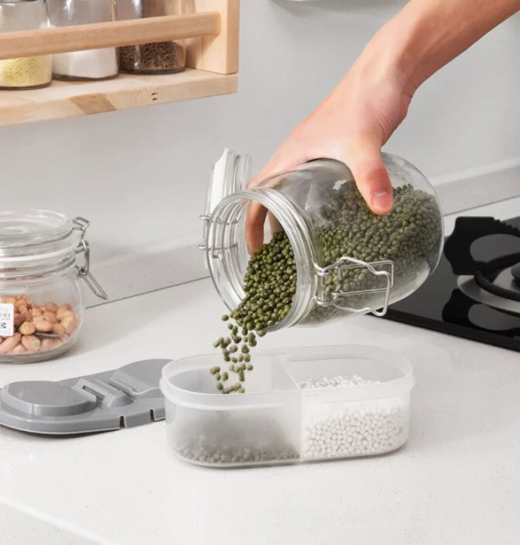Food Storage Container Double Compartment Sealed Design PP Construction