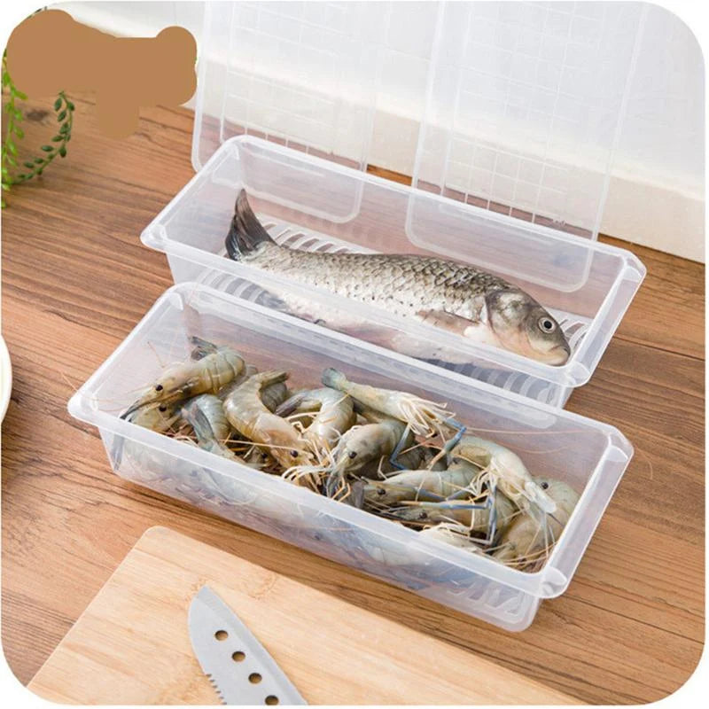 Food Storage Container Stackable BPA-Free with Extendable Drainage Tray