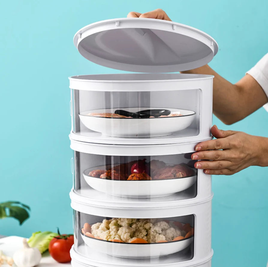 Food Storage Container Stackable Dust-Tight Removable Trays