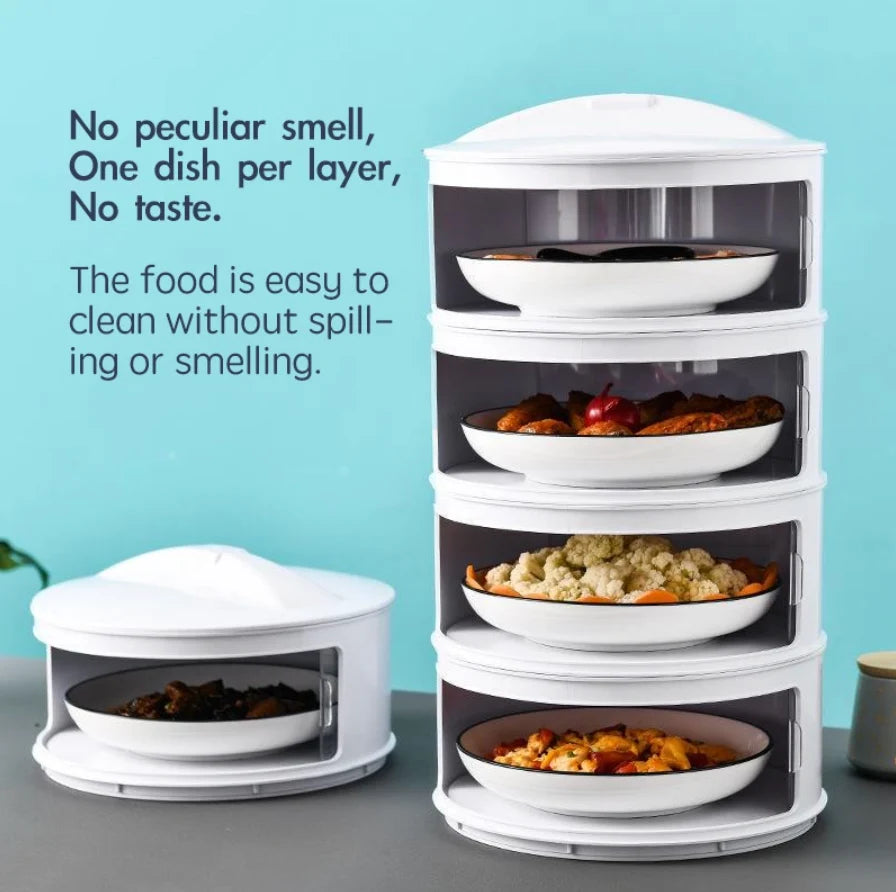 Food Storage Container Stackable Dust-Tight Removable Trays