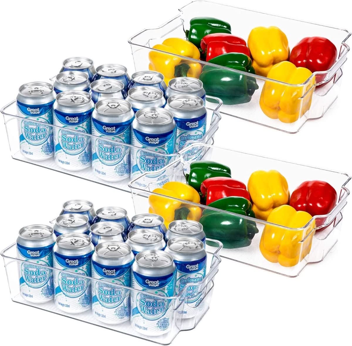 Food Storage Containers Transparent BPA-Free Set of 4