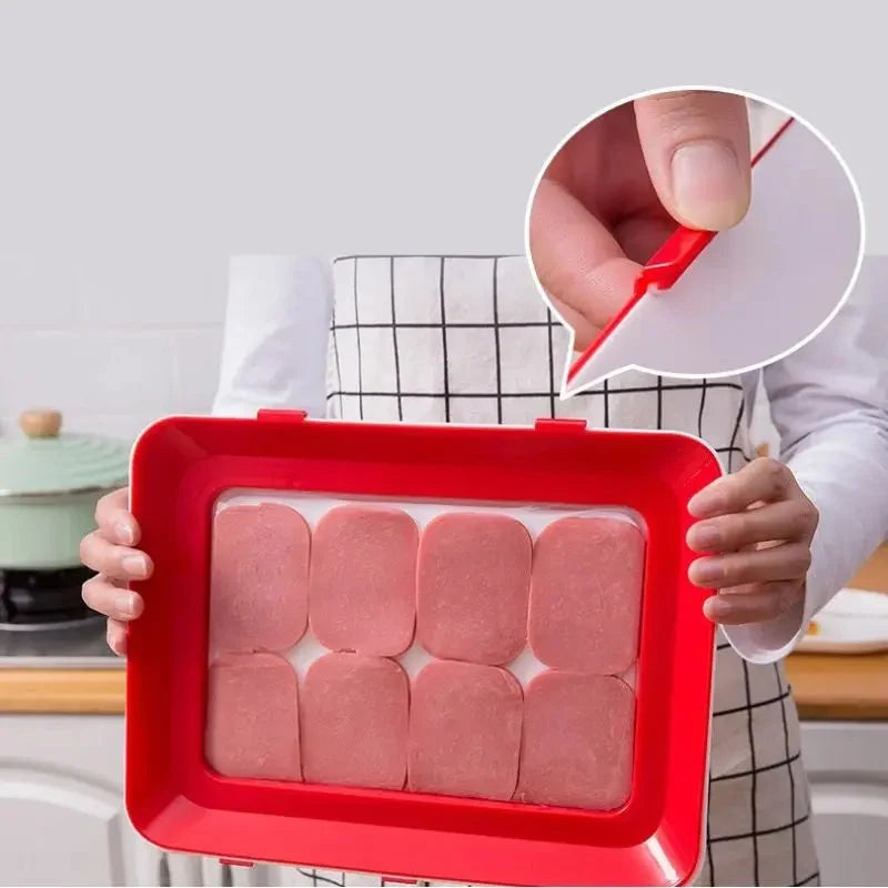 Food Storage Tray Airtight Seal Stackable Reusable Plastic