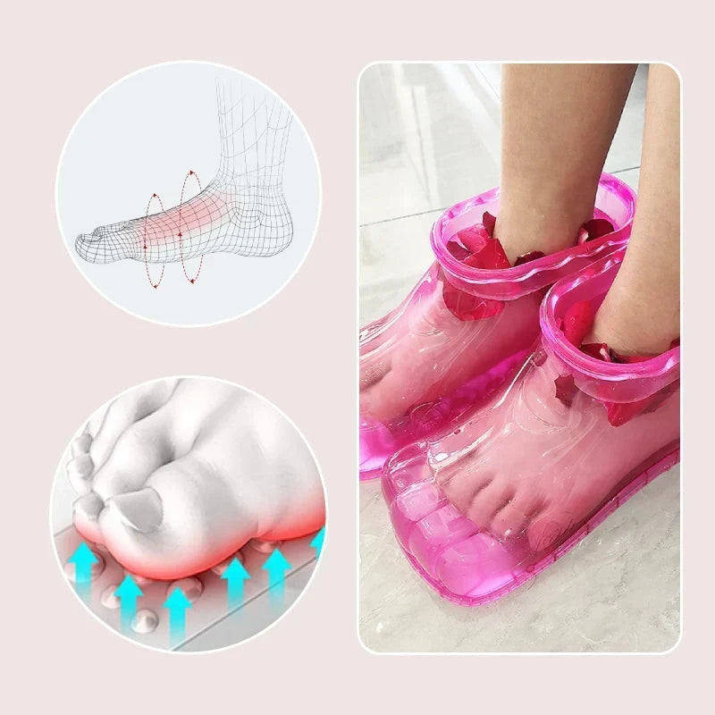 Foot Bath Enclosed Design Textured Massage Nubs Water-Saving