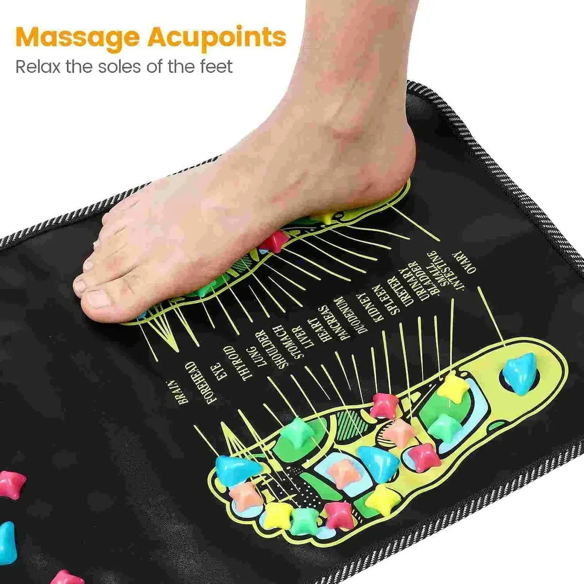 Foot Massage Mat Reflexology Soft Pebble Foldable & Portable