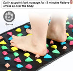 Foot Massage Mat Reflexology Stones Foldable & Portable