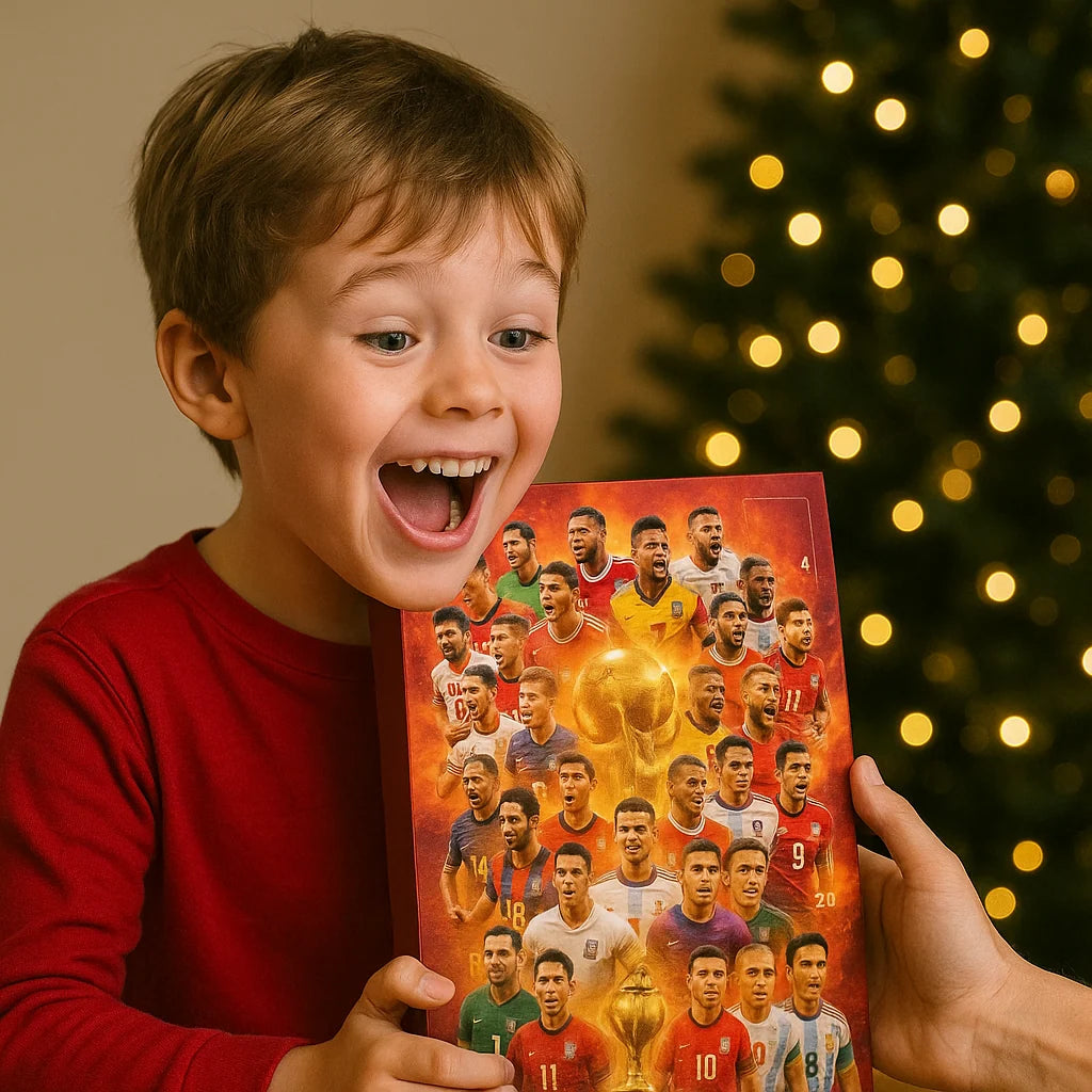 Football Advent Calendar 24 Miniature Figures for Christmas Countdown