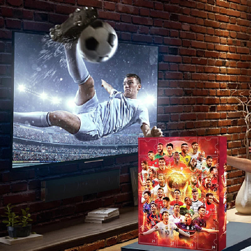 Football Advent Calendar 24 Miniature Figures for Christmas Countdown