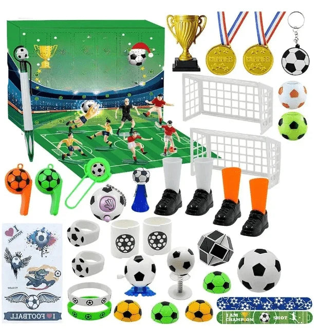 Football Advent Calendar Miniature Stadium Building Set 24 Pieces