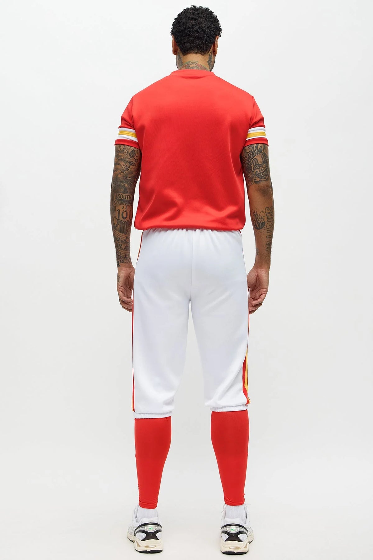 Football Costume Set Cropped Jersey 3-Piece With Wrist Bands