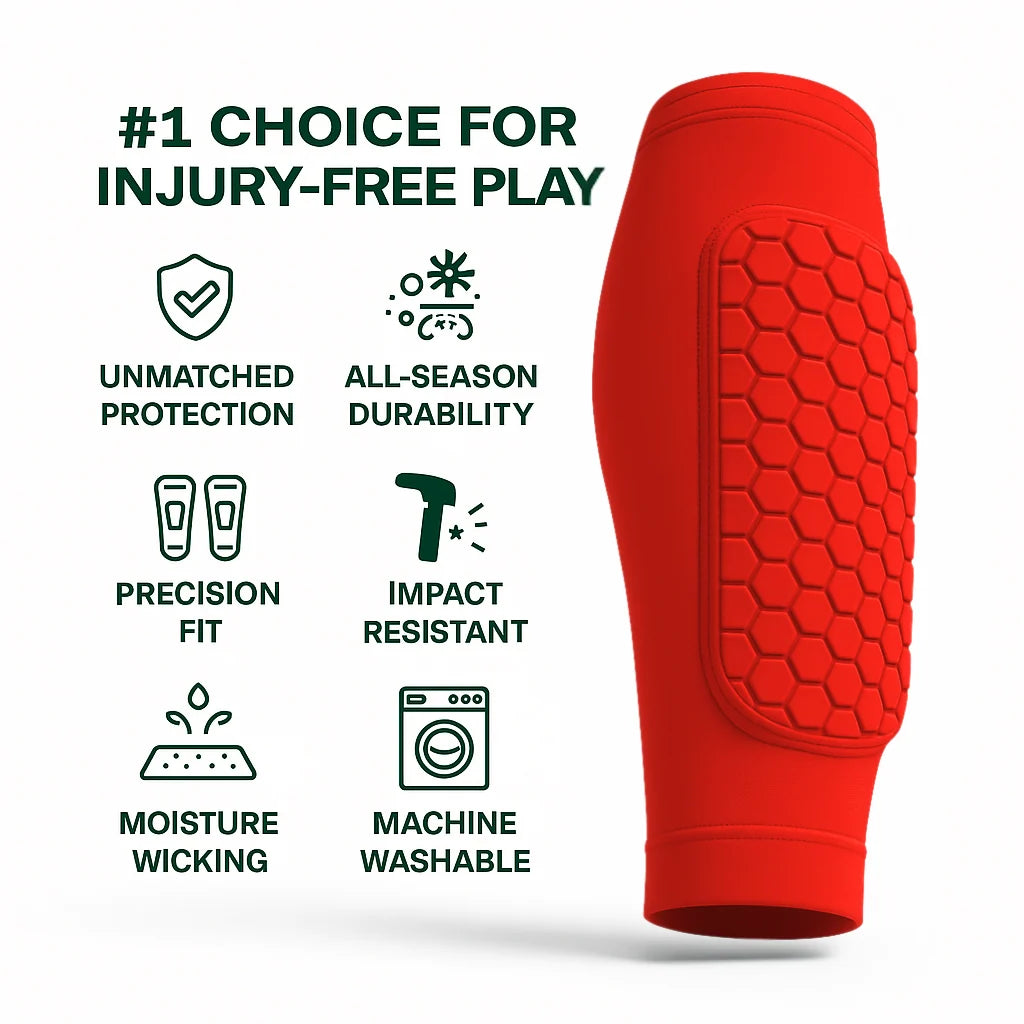 Football Shin Guards EVA Honeycomb Shock-Absorbing Breathable & Quick-Drying