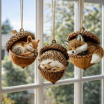 Forest Animal Figurine Sleeping Design Indoor & Outdoor Decor