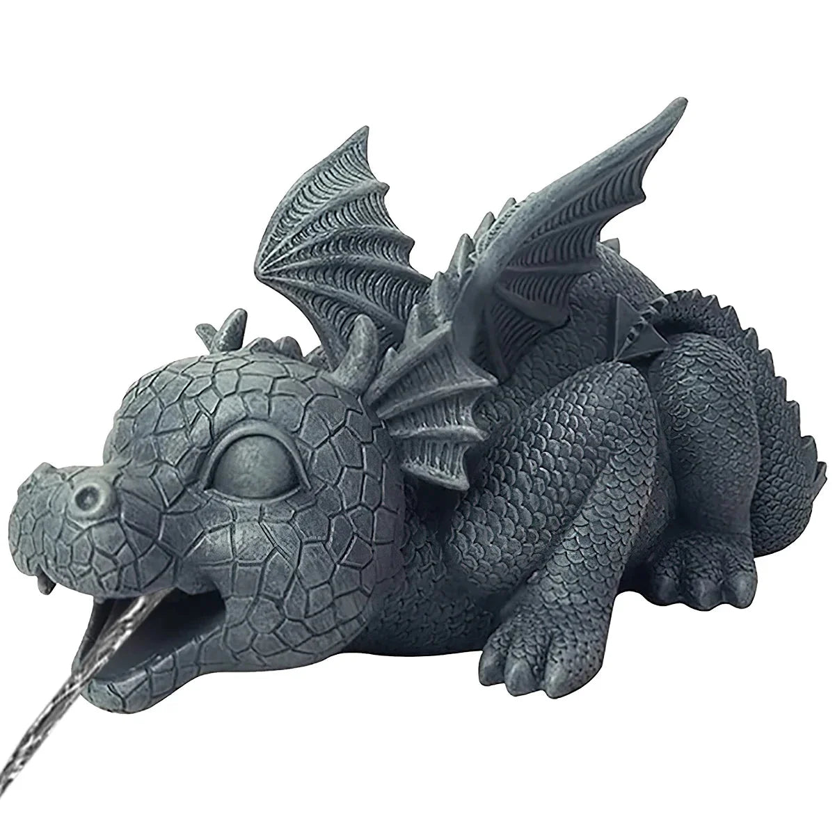 Fountain Statue Spouting Dragon Compact Resin