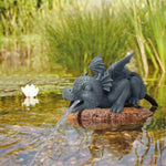 Fountain Statue Spouting Dragon Compact Resin