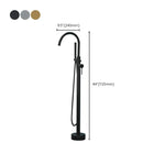 Freestanding Bathtub Faucet Floor-Mounted Copper Alloy Rust-Resistant