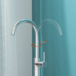 Freestanding Bathtub Faucet Floor-Mounted Copper Alloy Rust-Resistant