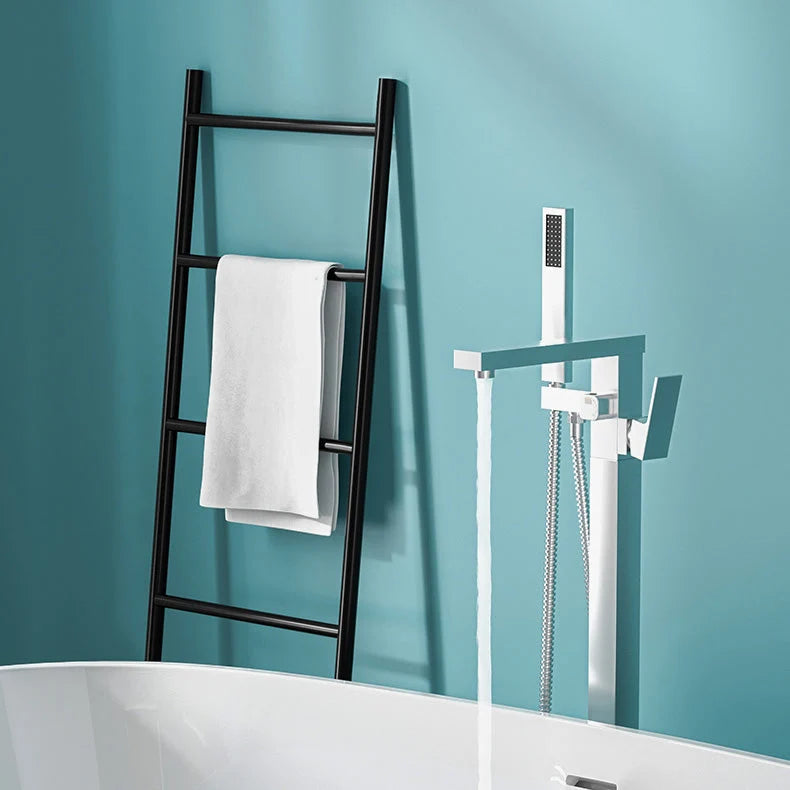 Freestanding Bathtub Faucet Floor-Mounted Copper Alloy Rust-Resistant