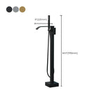 Freestanding Bathtub Faucet Floor-Mounted Copper Alloy Rust-Resistant