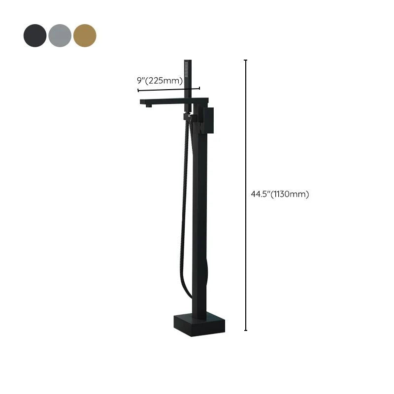 Freestanding Bathtub Faucet Floor-Mounted Copper Alloy Rust-Resistant