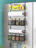 Fridge Organizer Rack Multi-Layer Rust-Proof Nail-Free Mounting