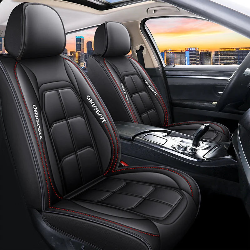 Front Seat Covers PU Leather Universal Fit 2-Piece