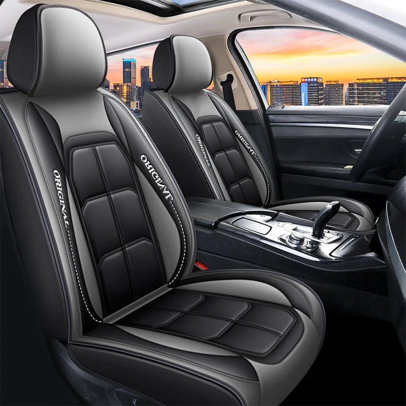 Front Seat Covers PU Leather Universal Fit 2-Piece