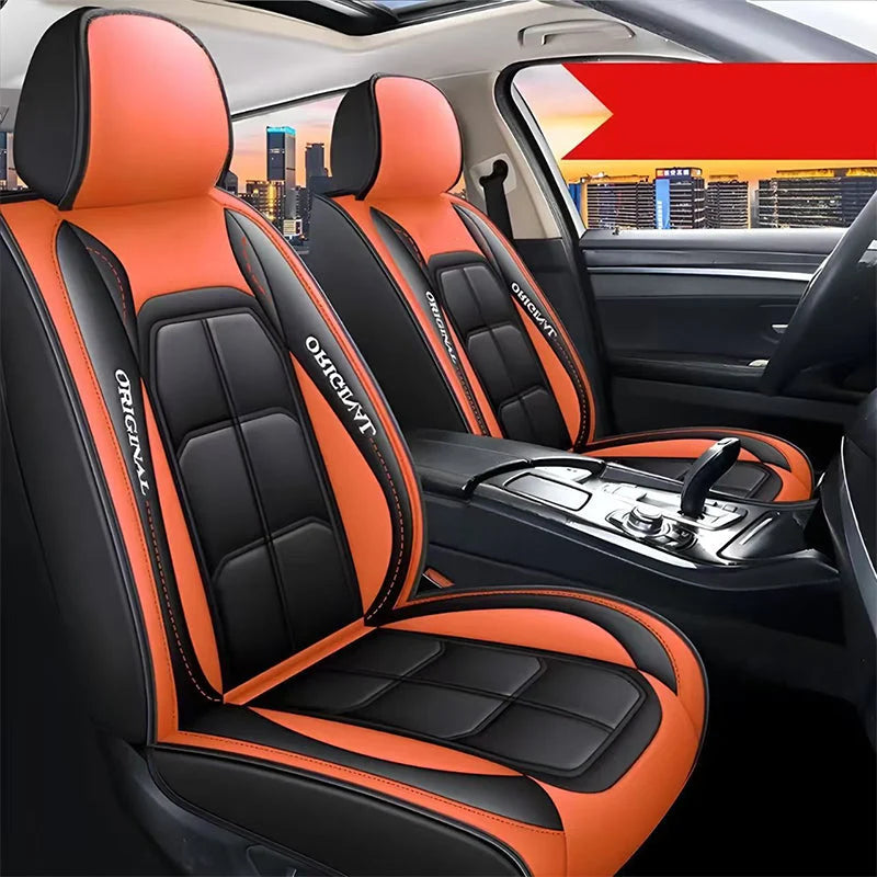 Front Seat Covers PU Leather Universal Fit 2-Piece
